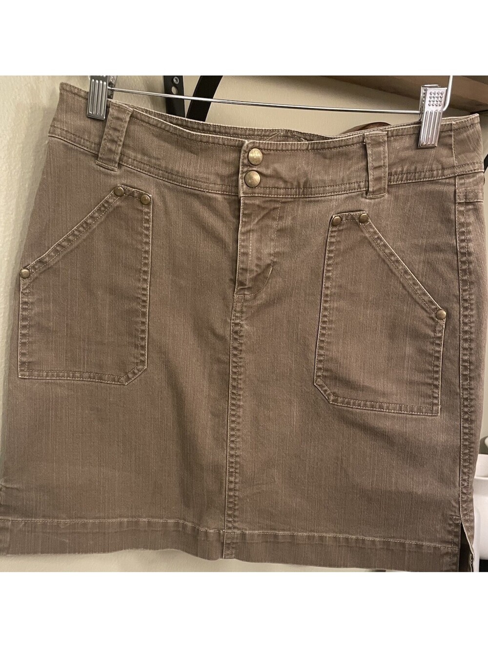 KUHL Women’s Cotton Blend Skirt Size 6 Olive Brown